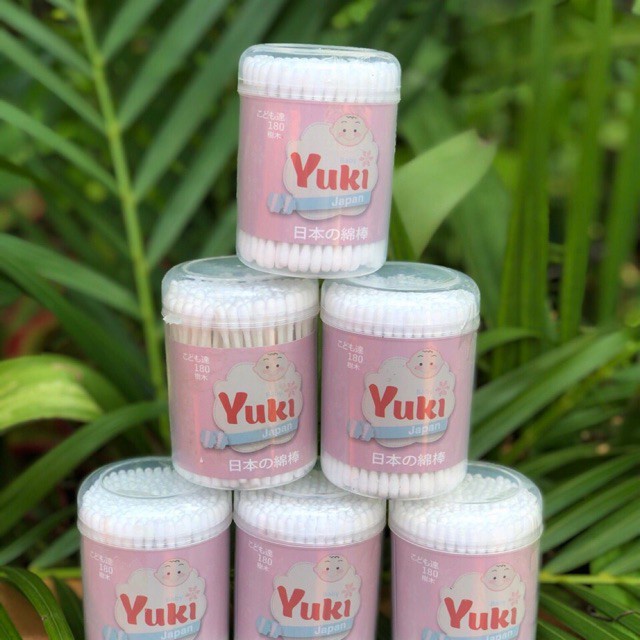 Tăm bông sơ sinh, TĂM BÔNG NGOÁY TAI YUKI CHO BÉ ( HỘP 180 )