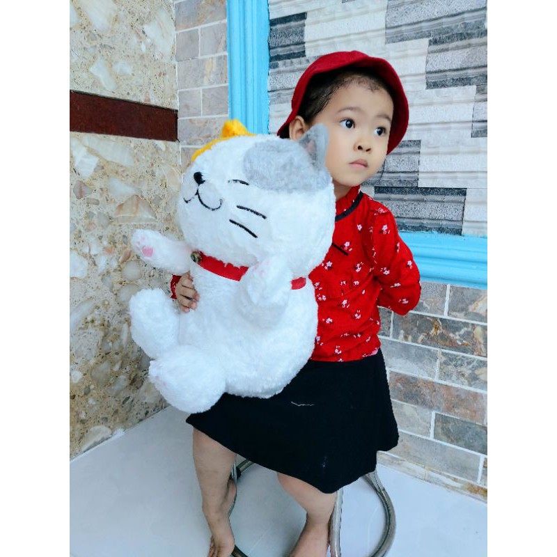 Mèo thần tài bằng bông, tem amuse