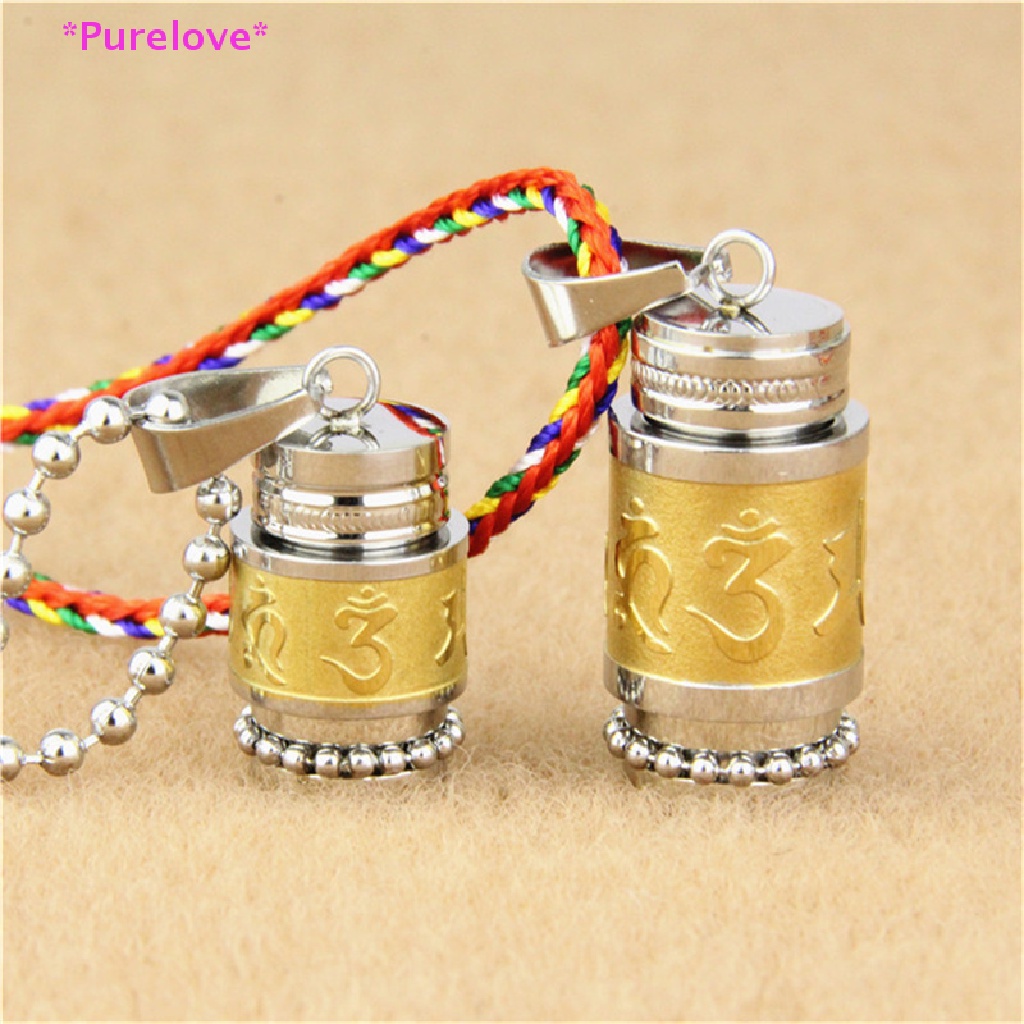 Vòng cổ Mặt Hình Bánh Xe Cầu Nguyện Bằng Thép Không Gỉ Dành Cho Nam Và Nữ Mới