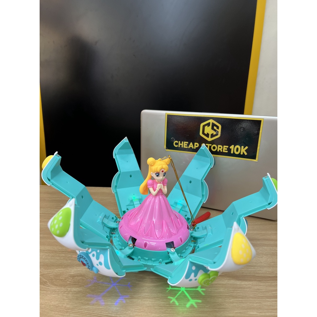 Lồng Đèn Pin Bánh Kem Sinh Nhật 2 Tầng Biến Hình Công Chúa Đồ Chơi Trung Thu Bé Gá