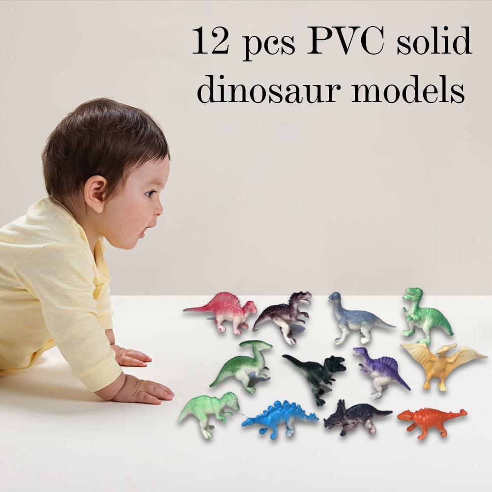 Set 12 mô hình khủng long đồ chơi bằng nhựa an toàn cho bé