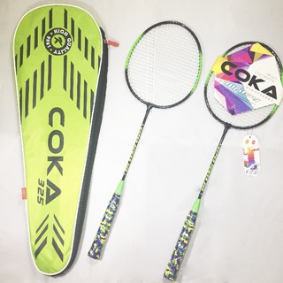 🏸 BỘ 2 CÂY VỢT CẦU LÔNG COKA-325