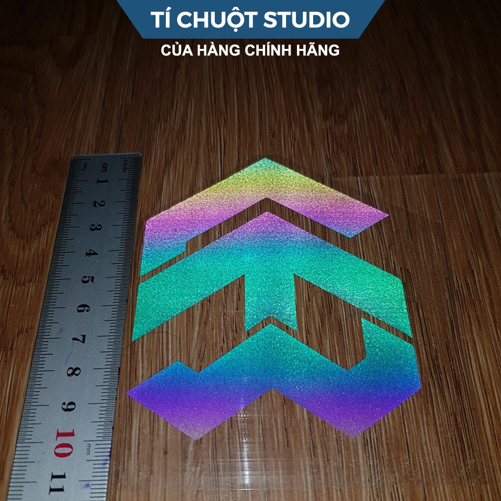 [FREESHIP] Sticker logo 5theway phản quang 7 màu, miếng dán decal phản quang in bao mọi loại vải - Tí Chuột Studio