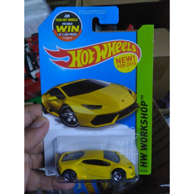 Xe Hotwheels Lamborghini Huracan Yellow color , hàng hiếm giá rẻ
