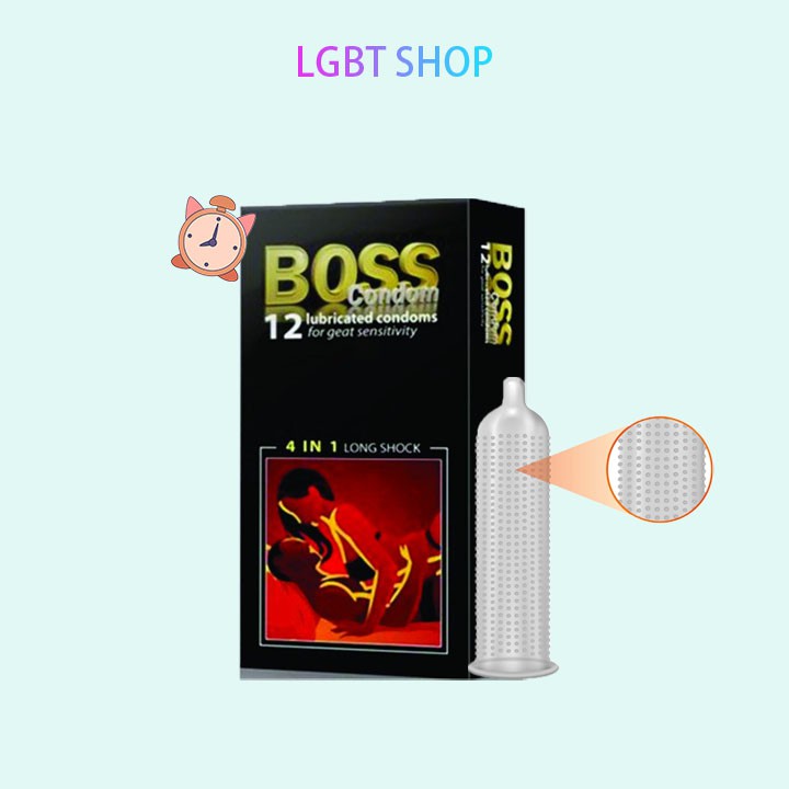 [GIÁ TỐT]BAO CAO SU BOSS 4 IN 1 Gân