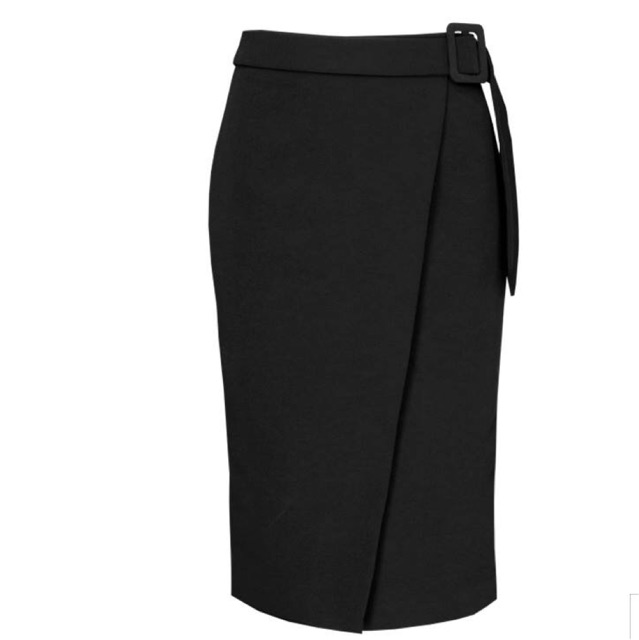 Chân váy bút chì đắp vạt (công sở)