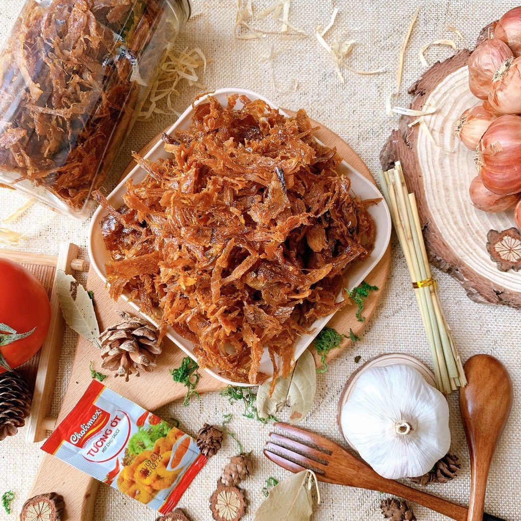 [ Deal Sốc Tặng 1 Cơm Cháy ] Mực Xé Tẩm Vị  Hũ 250gr Siêu Ngon Ăn Là Mê Ngay - Ăn Vặt 86 | BigBuy360 - bigbuy360.vn