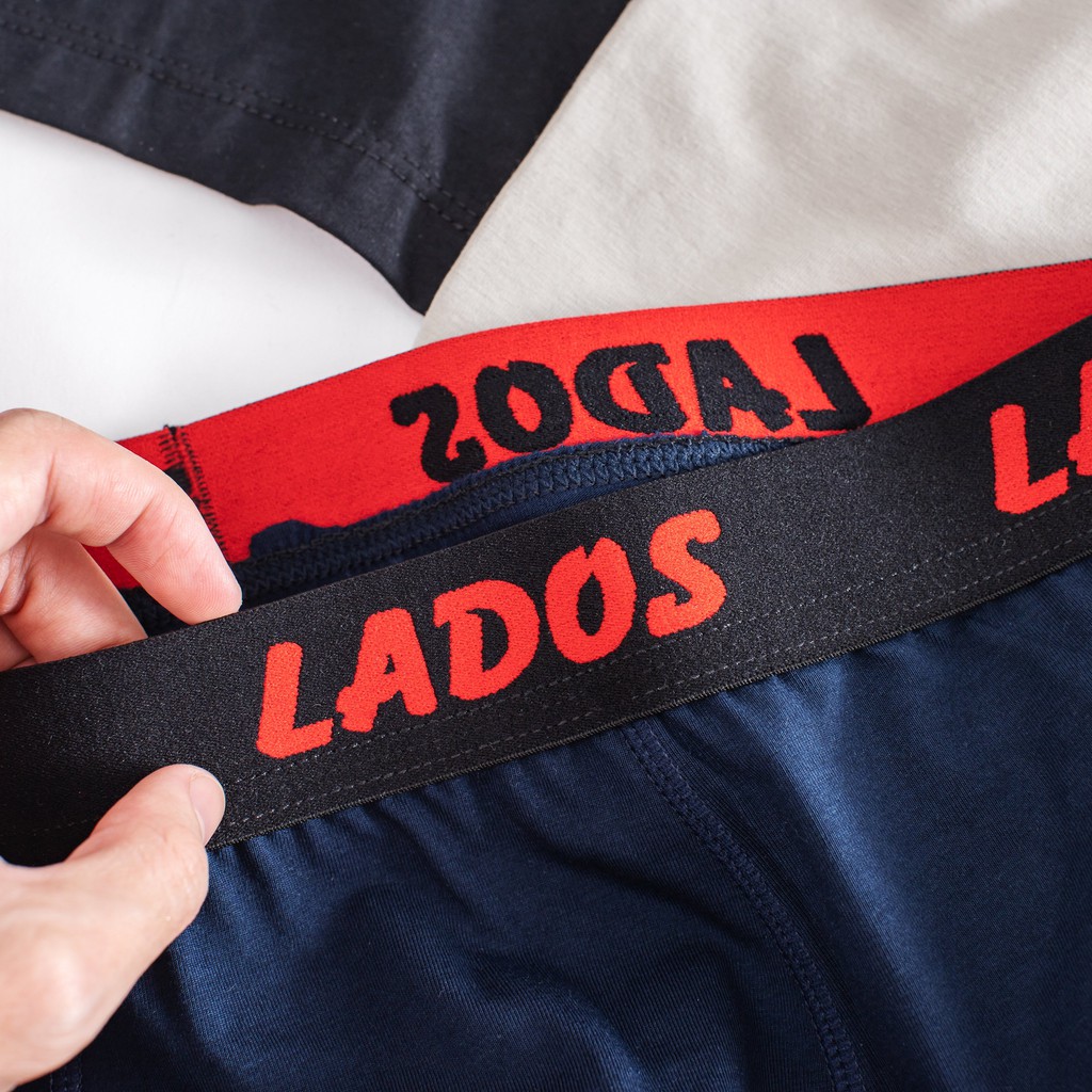 Quần lót boxer vải thun 100% cotton LADOS - 4114 co giãn thoải mái - Quần lót boxer form chuẩn