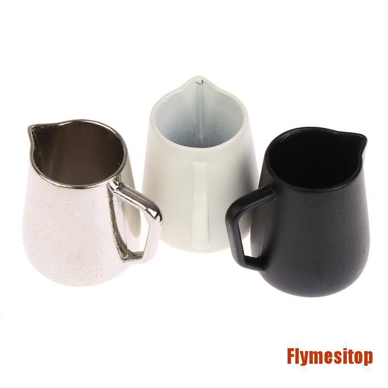 FLYTOP Metal Coffee Pot Miniature Dollhouse Kitchen Cooking Untensil Accessories T