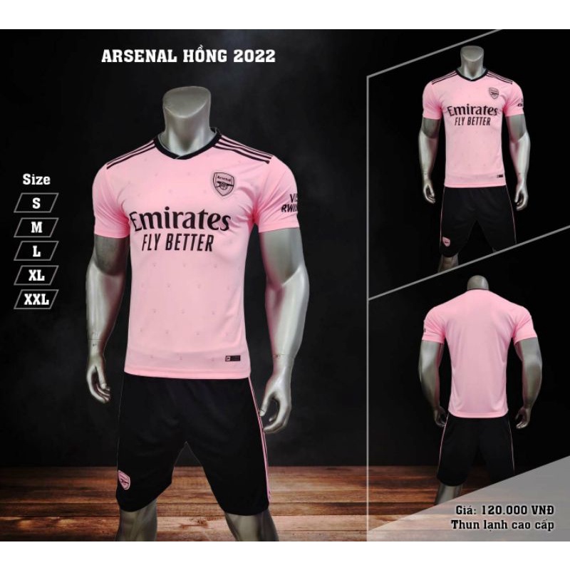 BỘ ĐỒ ĐÁ BANH ARSENAL HỒNG 2023