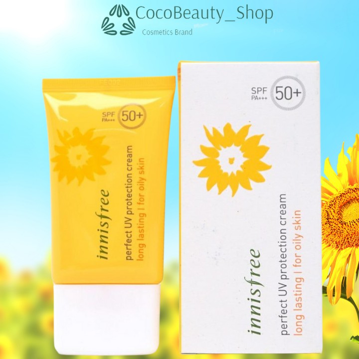[CHỐNG NẮNG] KEM CHỐNG NẮNG DA DẦU INNISFREE LONG LASTING SPF 50+ 50ML (MÀU VÀNG)