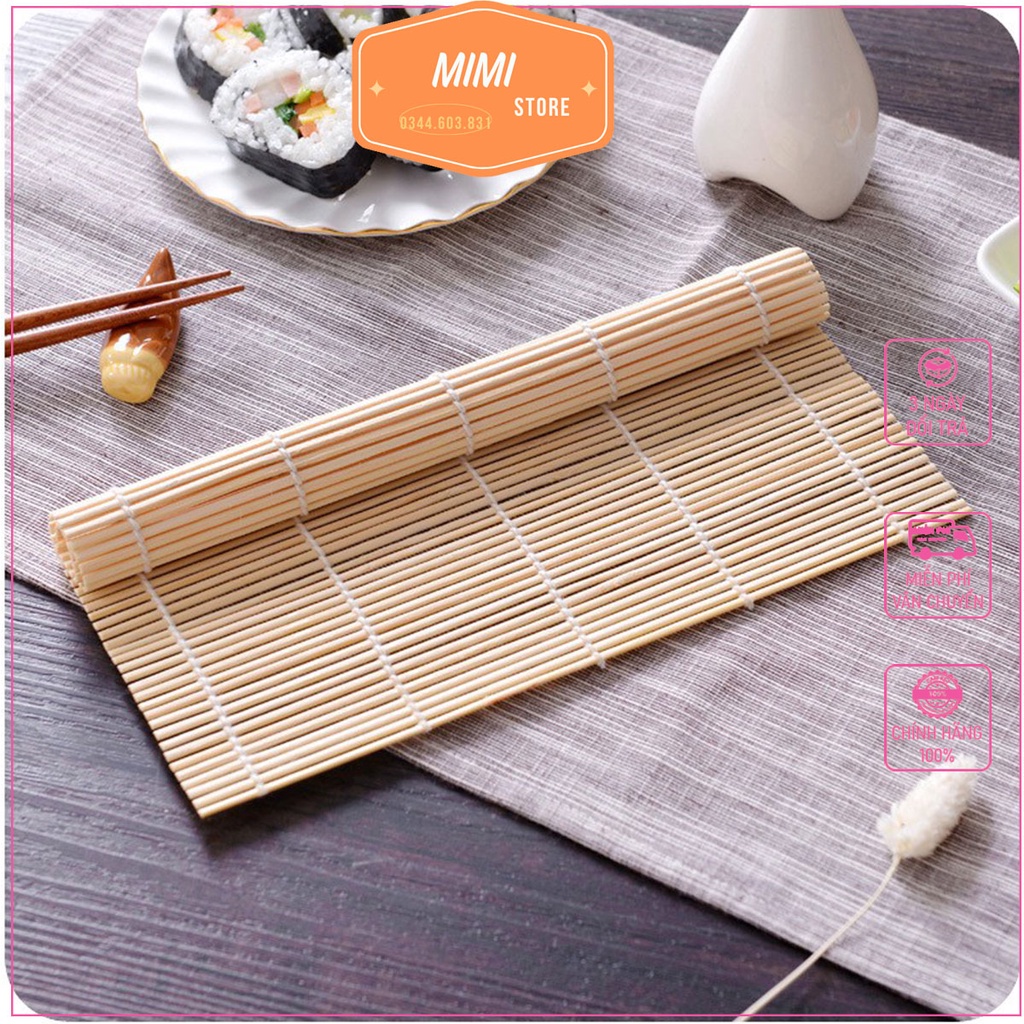 Mành cuốn sushi, kim bap - Mành làm cơm cuộn, rong biển bằng tre bảo đảm vệ sinh