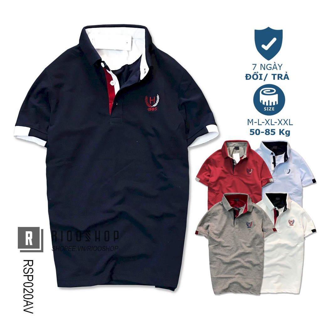 new 2021 Áo thun nam ngắn tay có cổ men h cực đẹp RSP020 | Áo phông nam polo Riooshop . ⛔ ea