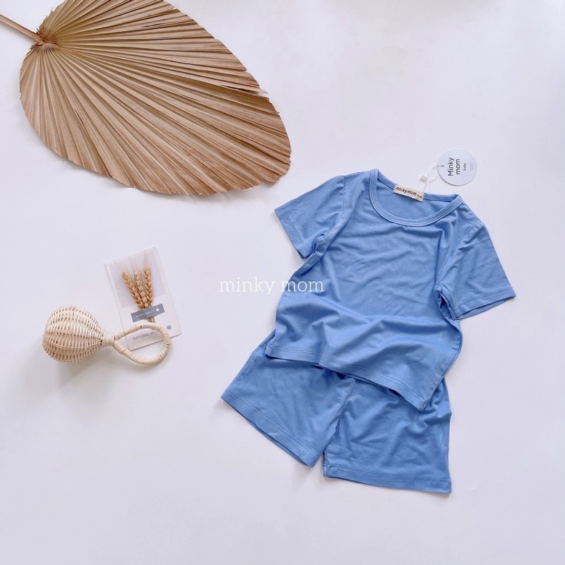 Quân Áo trẻ emFREESHiPBộ MINKY MOM Cotton Lạnh Cộc Tay Cho Bé)