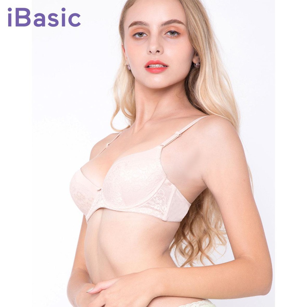 Áo ngực T-shirt phối ren mút mỏng iBasic BRAW049
