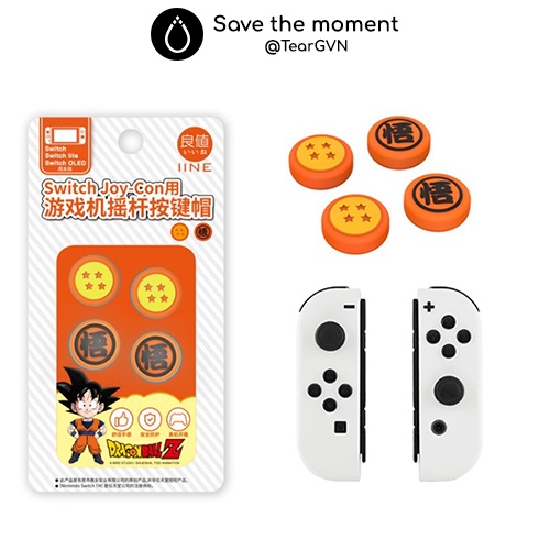 Bọc Analog họa tiết Dragon Ball (IINE) cho Joy-con Nintendo Switch / Lite - Vỉ 2 cặp