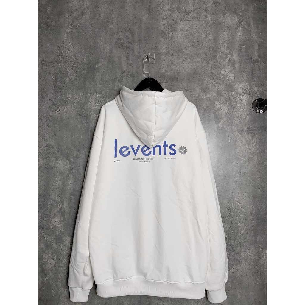 ÁO HOODIE NỈ IN CHỮ LEVENTS FORM RỘNG UNISEX NAM NỮ