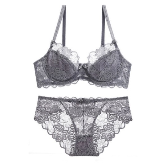 Bộ Đồ Lót Ren Sexy Không Đệm Có Gọng Siêu Gợi Cảm Lacy Bra - B02