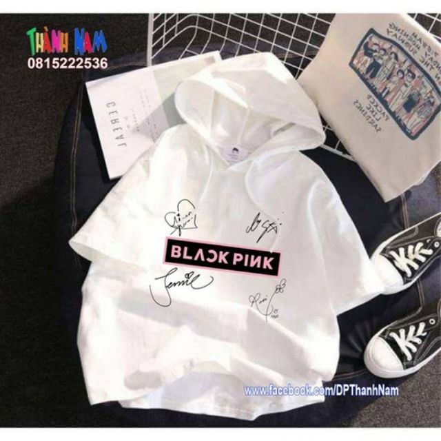 Áo Hoodie Tay Lửng BLACKPINK Nam Nữ Đủ Size Cực Đẹp