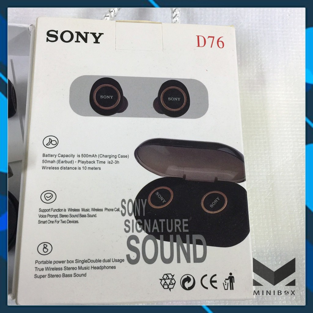 [BẢN CAO CẤP] Tai nghe Bluetooth Sony sport TWS-D76 Bass-treble rõ ràng - Cam kết bảo hành