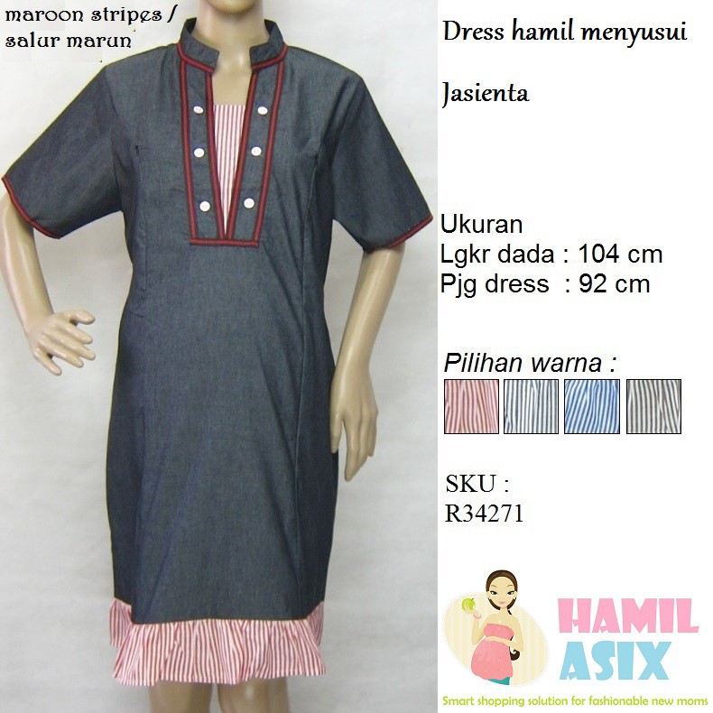 Đầm Yếm Jean Ngắn Cho Phụ Nữ Mang Thai (màu Xanh / Nâu) Đen
