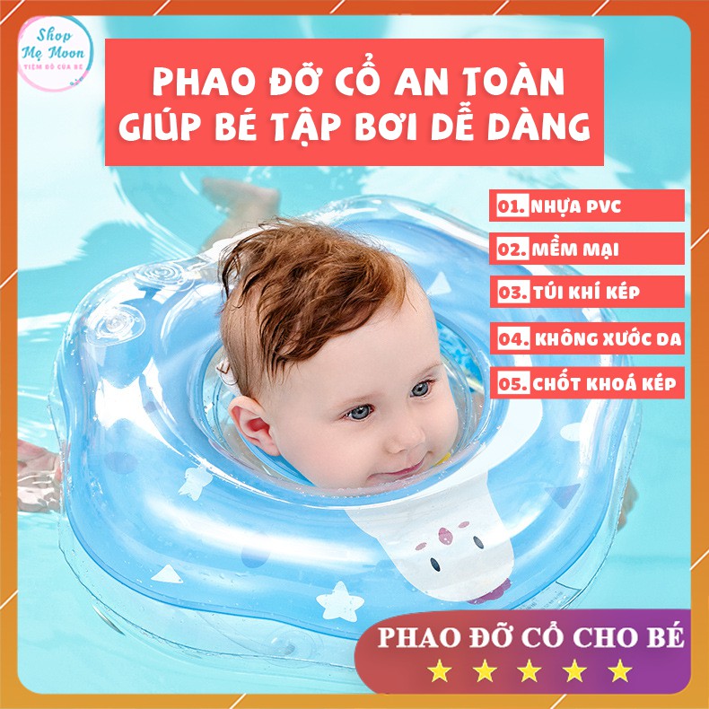 Phao Bơi Đỡ Cổ Cho Bé Tập Bơi Từ 0-3 Tuổi