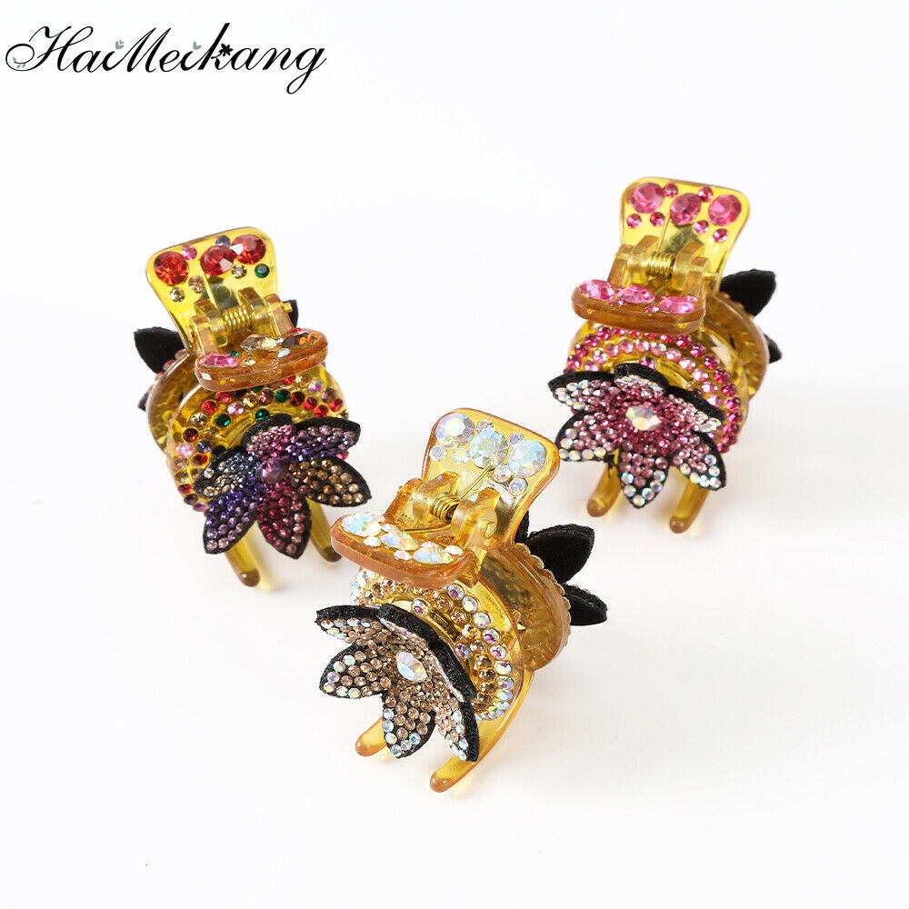 Kẹp tóc càng cua HAIMEIKANG đính đá sang trọng cho nữ