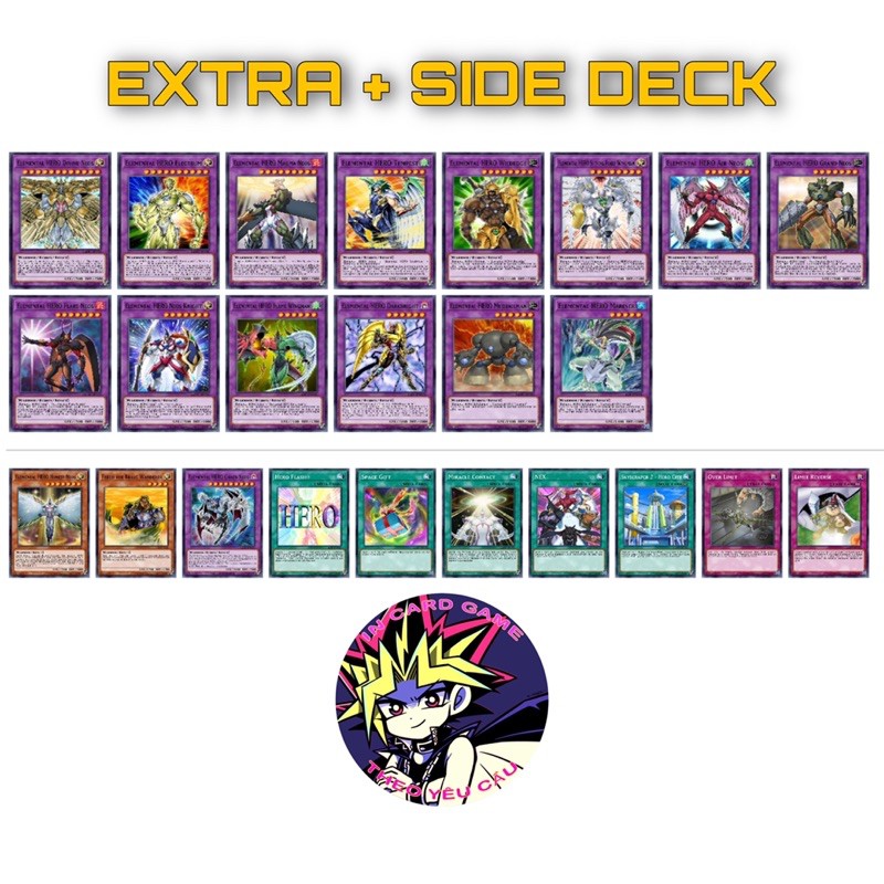 BÀI IN YUGIOH ] BỘ BÀI HERO CỦA NHÂN VẬT YUKI JUDAI TRONG TRUYỆN