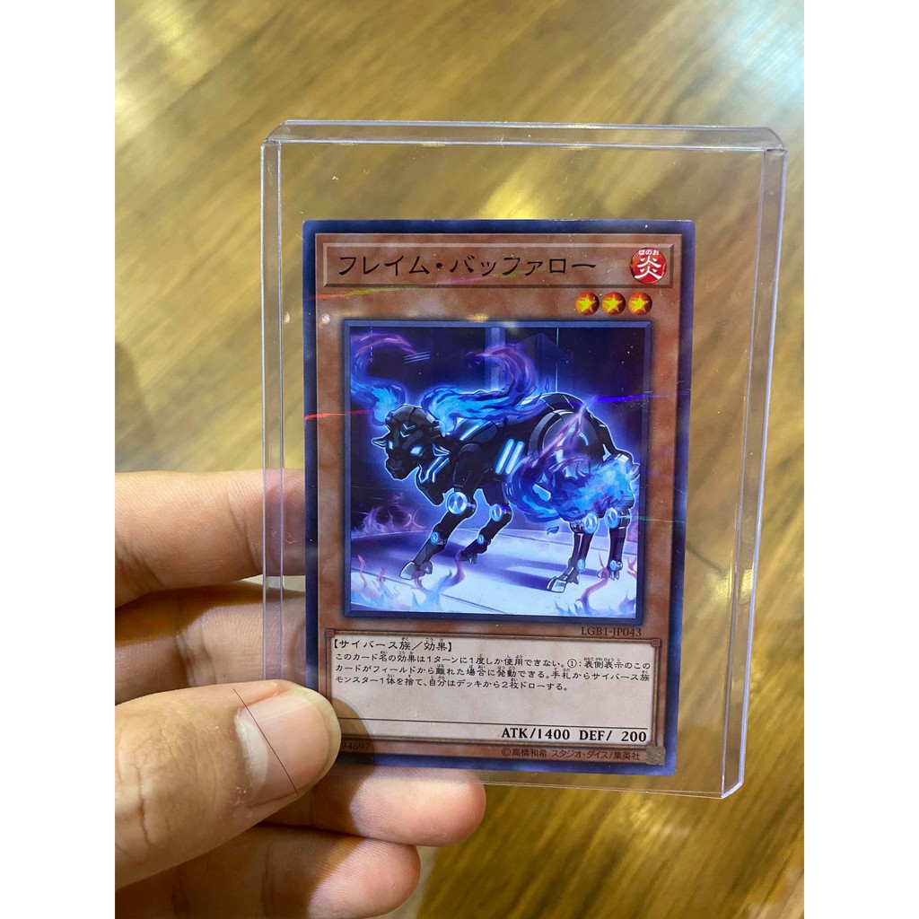 Lá bài thẻ bài Yugioh Flame Bufferlo - Parraleo Rare - Tặng bọc bài nhựa bảo quản