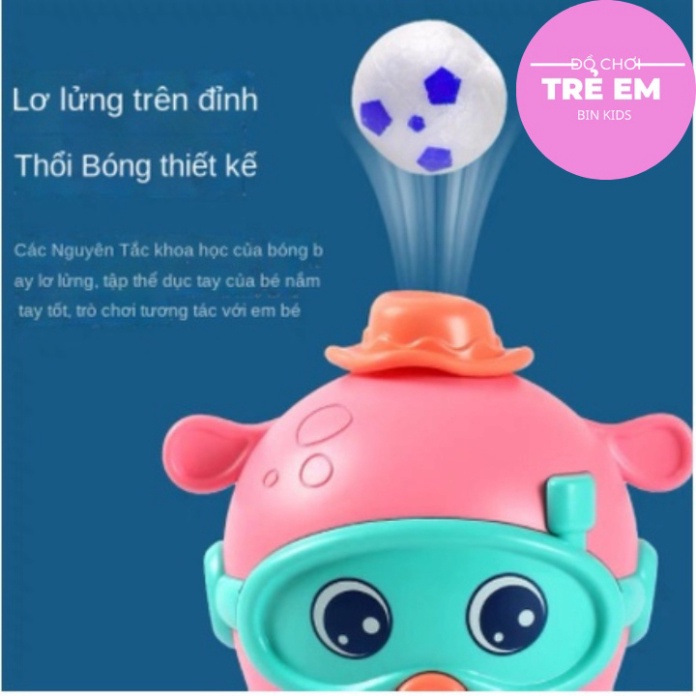 Đồ chơi bạch tuộc thổi bóng dùng pin có đèn phát sáng và nhạc sinh động cho bé