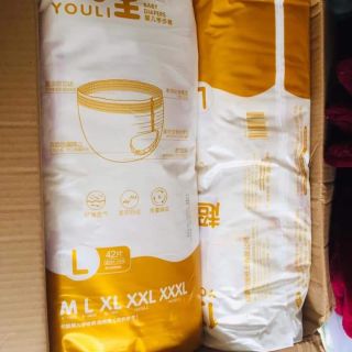 Combo 2 bịch Bỉm Youli Gold S112 dán/M96 dán/M92 quần/L84 Dán Quần/XL80 Quần/XXL72 Quần