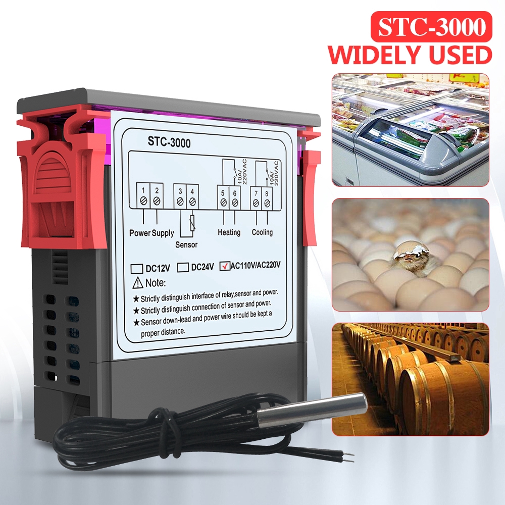 Bộ điều khiển nhiệt độ kỹ thuật số STC-3000 có cảm biến tiện lợi