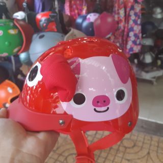 Nón bảo hiểm trẻ em heo đỏ