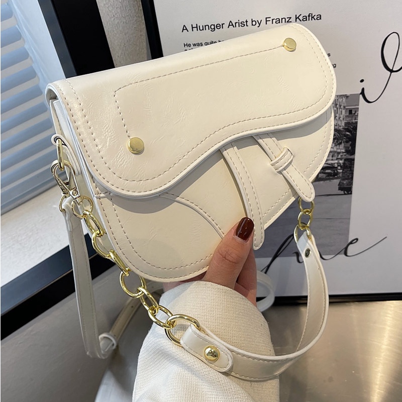 Túi đeo vai messenger IELGY kiểu yên ngựa kết cấu đơn giản thời trang cho nữ