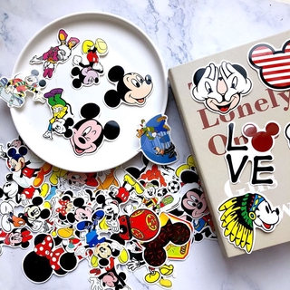 Set 50 miếng dán chống thấm nước hình chuột Mickey