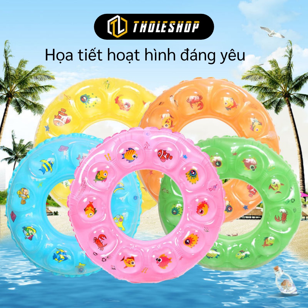 Phao Bơi - Phao Tập Bơi Tròn Dày Hình Cá Đáng Yêu Cho Bé Size 60cm 8550