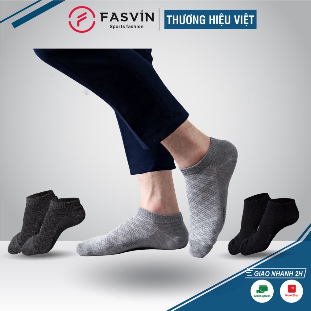 (Hàng Tốt) Tất Nam cổ ngắn Fasvin mềm mịn co giãn tốt TN22903.HN (ảnh thật)