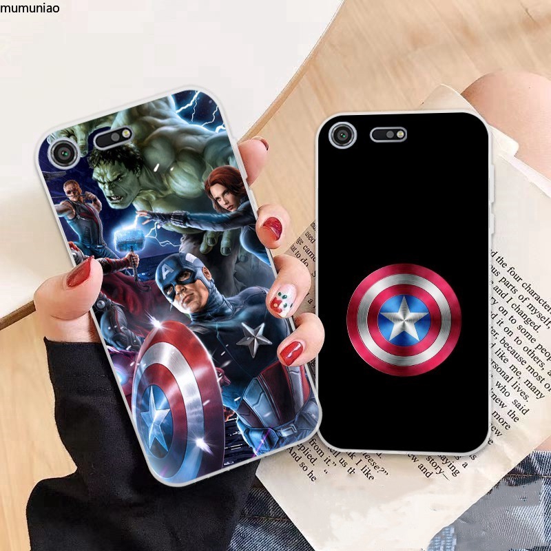 Sony Xperia Z3 Z5 XZ1 XZ2 XZ Premium XZ3 XZ4 Compact Avengers pattern-2 Soft Silicon Case Cover