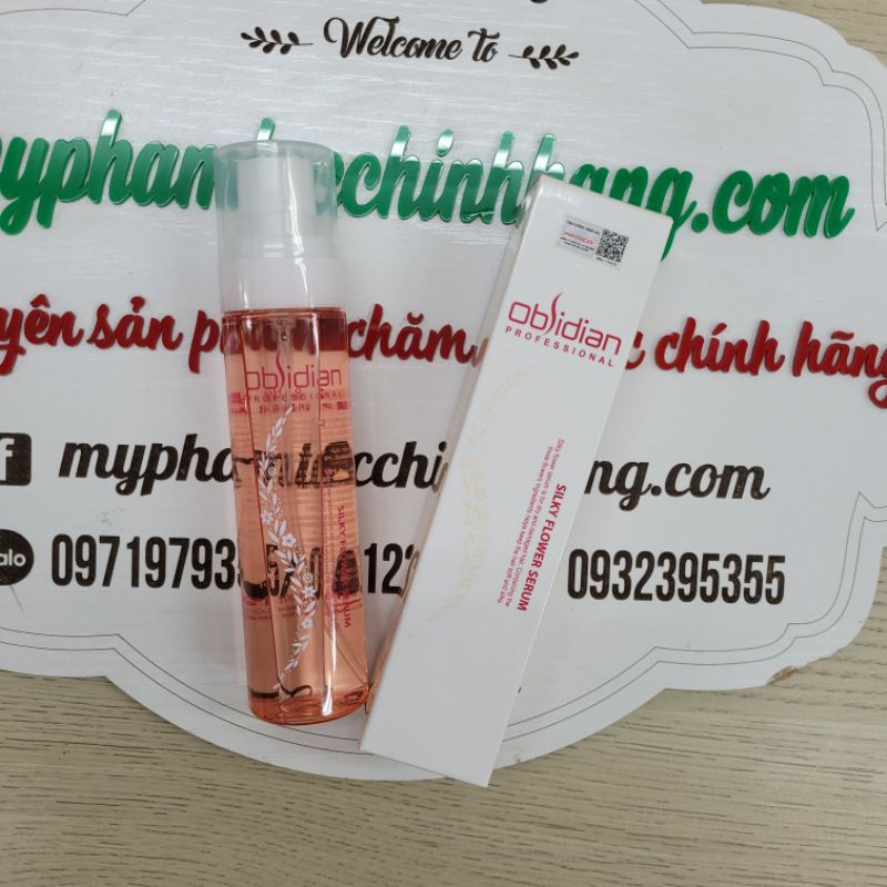 Huyết thanh dưỡng tóc siêu mềm mượt Obsidian Silky Flower Serum Hàn Quốc 45ML -  110ml