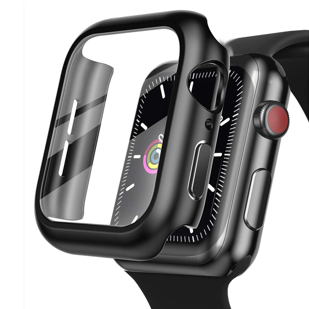 Kính + Ốp Lưng Cho Apple Watch series 6 5 4 3 SE 44mm 40mm iWatch Case 42mm 38mm Bảo Vệ Màn Hình + V