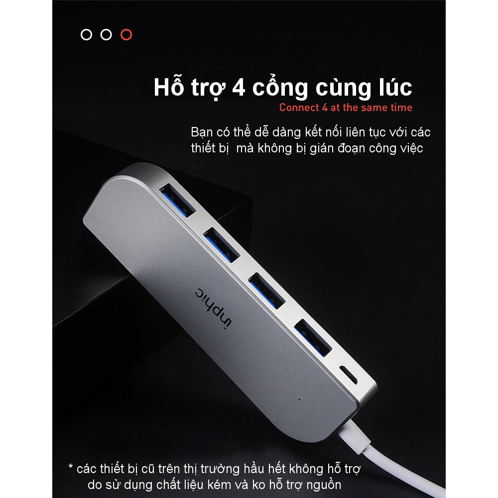 Hub USB2.0 năm cổng INPHIC H6 hỗ trợ cho tất cả các dòng máy tính để mở rộng thêm cổng USB - Chính Hãng