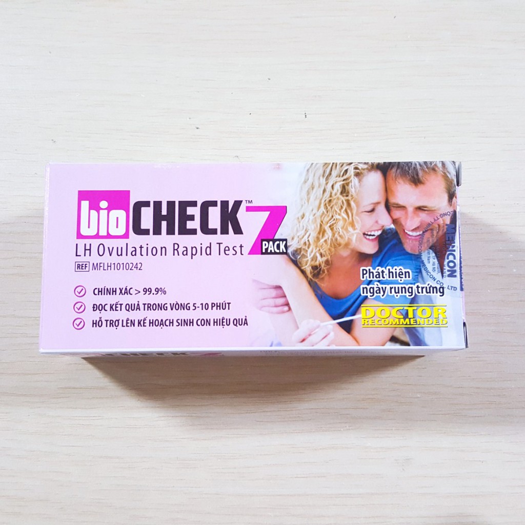 Que Thử Rụng Trứng BioCheck Test Hộp 7 Que