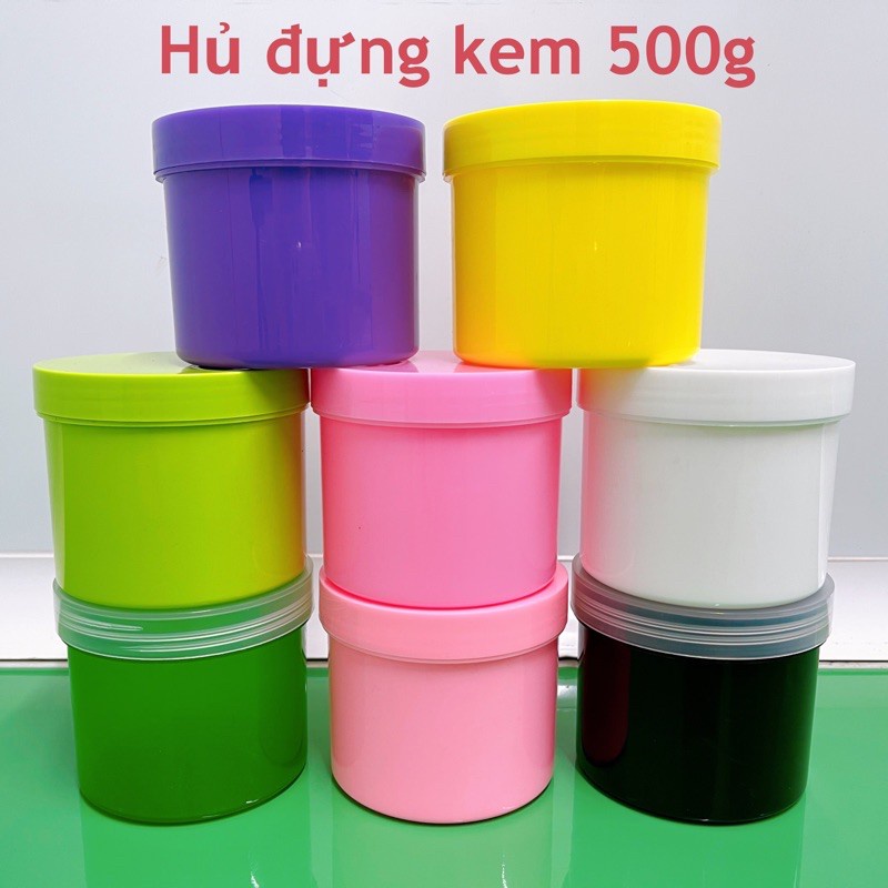 Hủ đựng kem body 500g - hu dung kem body GIAO MÀU NGẪU NHIÊN