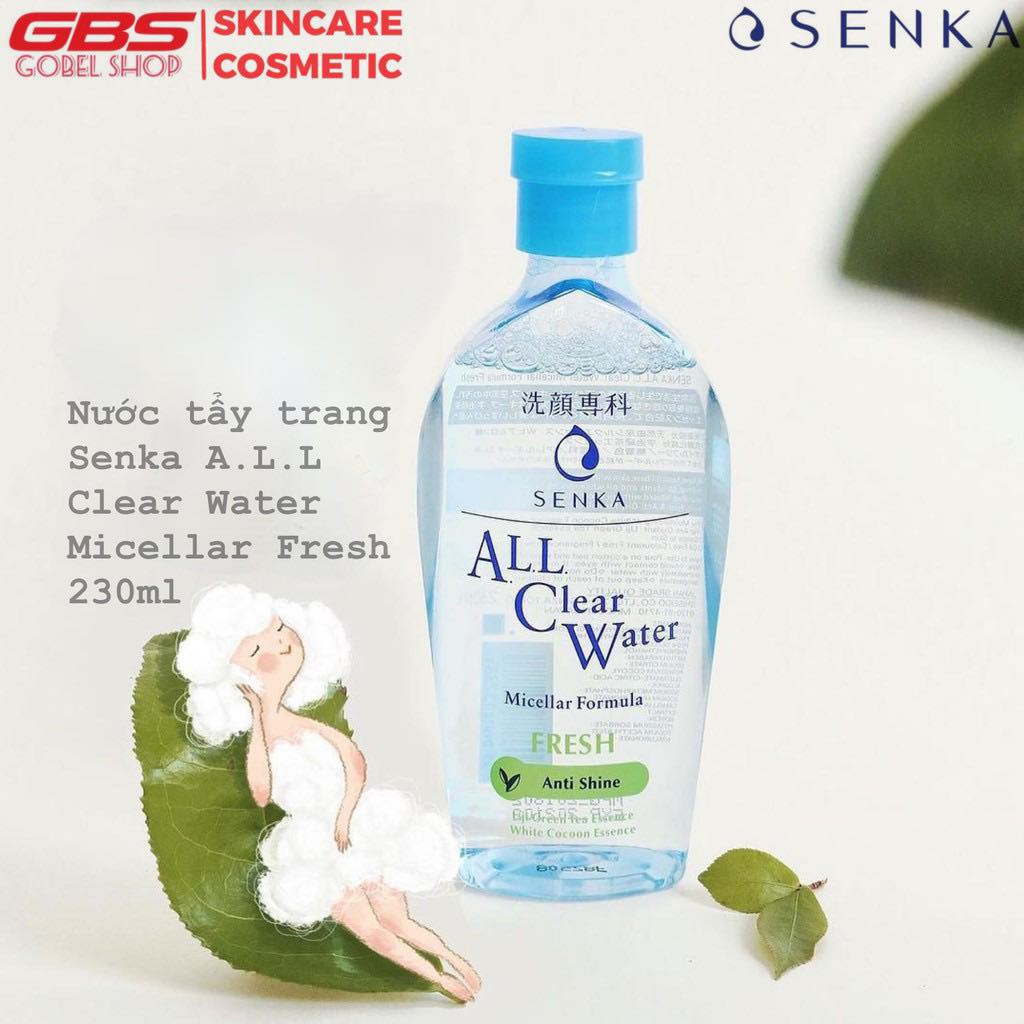 Nước tẩy trang dưỡng trắng Senka All Clear Water Micellar Formula White 230ml