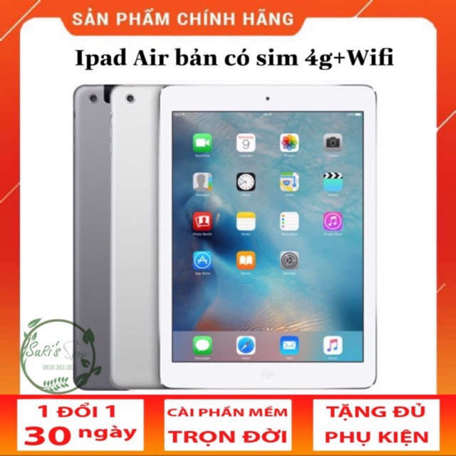 Máy tính bảng ipad Air 16G bản có sim 4G + wifi