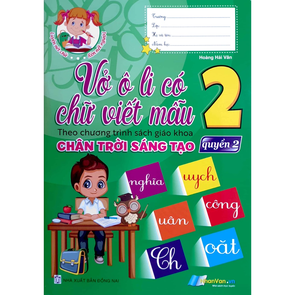 Sách - Vở ô li có chữ viết mẫu Lớp 2 - Quyển 2 (Chân Trời Sáng Tạo)