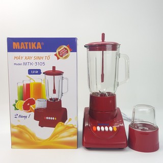 MÁY XAY SINH TỐ CAO CẤP MATIKA MTK-3105 - Cối thủy tinh