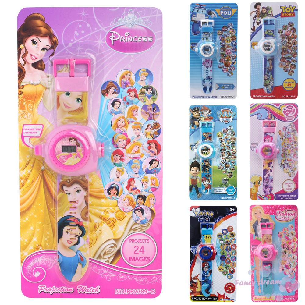 Đồng Hồ Chiếu Phim Hoạt Hình Disney 24 3d Cho Bé