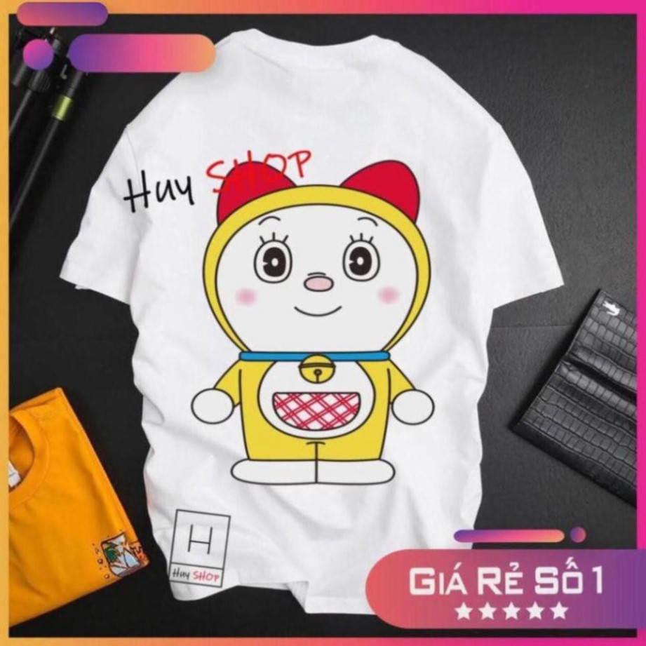 [FREESHIP] 🔥SIÊU PHẨM🔥 Áo Thun Doraemon Nữ Nam Trắng Full Size Cotton Mẫu Mới Áo thun Hàn Quốc Unisex - Áo thun tay lỡ