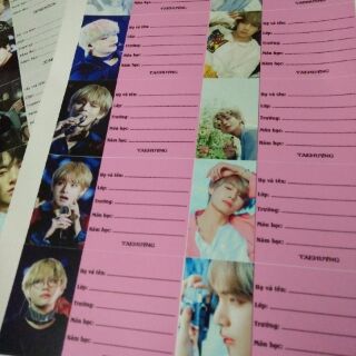 NHÃN VỞ BTS